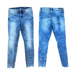 EUC BlankNYC Skinny Classique Jeans 27 Distressed Wash Raw Hem 27x27